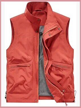 Mens Lightweight Windproof Softshell Vest Golf Hiking Work Sleeveless Jacket